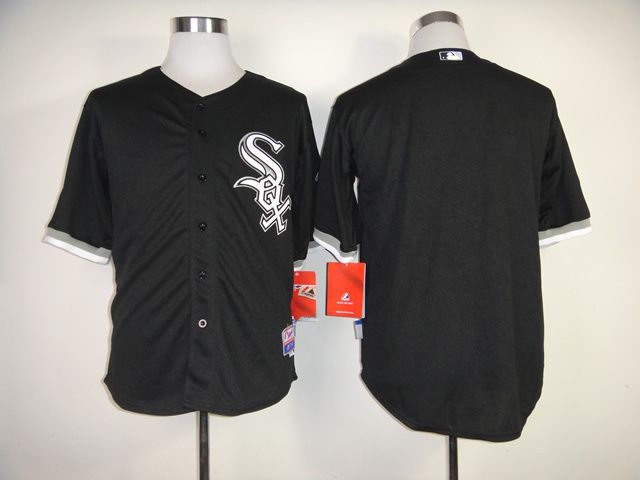 Men Chicago White Sox Blank Black MLB Jerseys1->chicago white sox->MLB Jersey